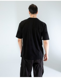 OVERSIZE UNİSEX BASKILI T-SHIRT CRACK BLACK