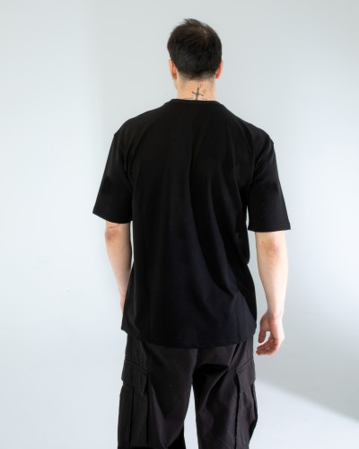 OVERSIZE UNİSEX BASKILI T-SHIRT CRACK BLACK OVERSIZE UNİSEX BASKILI T-SHIRT CRACK BLACK