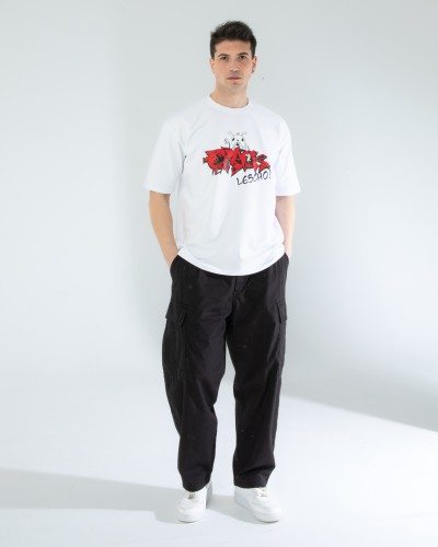OVERSIZE UNİSEX BASKILI T-SHIRT CRACK WHITE OVERSIZE UNİSEX BASKILI T-SHIRT CRACK WHITE