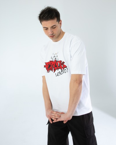 OVERSIZE UNİSEX BASKILI T-SHIRT CRACK WHITE OVERSIZE UNİSEX BASKILI T-SHIRT CRACK WHITE