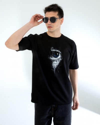 OVERSIZE UNİSEX BASKILI T-SHIRT EYE OVERSIZE UNİSEX BASKILI T-SHIRT EYE