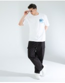OVERSIZE UNİSEX BASKILI T-SHIRT FEELART WHITE