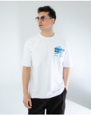 OVERSIZE UNİSEX BASKILI T-SHIRT FEELART WHITE