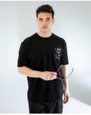 OVERSIZE UNİSEX BASKILI T-SHIRT FLY BLACK