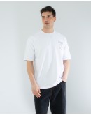 OVERSIZE UNİSEX BASKILI T-SHIRT FLY WHITE