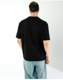 OVERSIZE UNİSEX BASKILI T-SHIRT GUSNROSES BLACK