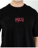 OVERSIZE UNİSEX BASKILI T-SHIRT RICH BLACK