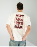 OVERSIZE UNİSEX BASKILI T-SHIRT RICH ECROU