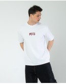 OVERSIZE UNİSEX BASKILI T-SHIRT RICH WHITE