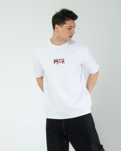 OVERSIZE UNİSEX BASKILI T-SHIRT RICH WHITE OVERSIZE UNİSEX BASKILI T-SHIRT RICH WHITE