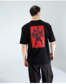 OVERSIZE UNİSEX BASKILI T-SHIRT TYSON BLACK