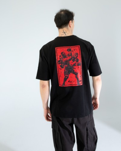 OVERSIZE UNİSEX BASKILI T-SHIRT TYSON BLACK OVERSIZE UNİSEX BASKILI T-SHIRT TYSON BLACK