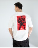 OVERSIZE UNİSEX BASKILI T-SHIRT TYSON ECROU