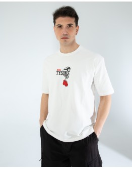 OVERSIZE UNİSEX BASKILI T-SHIRT TYSON ECROU