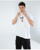 OVERSIZE UNİSEX BASKILI T-SHIRT TYSON WHITE