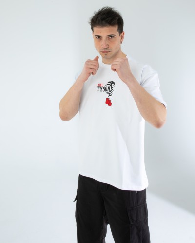 OVERSIZE UNİSEX BASKILI T-SHIRT TYSON WHITE OVERSIZE UNİSEX BASKILI T-SHIRT TYSON WHITE