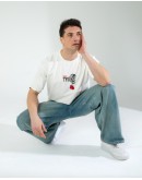 OVERSIZE UNİSEX BASKILI T-SHIRT TYSON WHITE