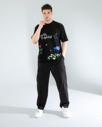 OVERSIZE UNİSEX BASKILI T-SHIRT UNTIL BLACK OVERSIZE UNİSEX BASKILI T-SHIRT UNTIL BLACK