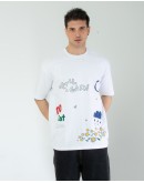 OVERSIZE UNİSEX BASKILI T-SHIRT UNTIL WHITE