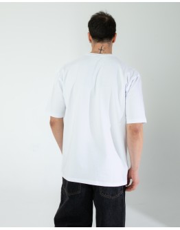 OVERSIZE UNİSEX BASKILI T-SHIRT UNTIL WHITE