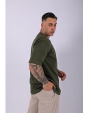 UNISEX %100 PAMUK OVERSIZE DÜZ T-SHIRT HAKİ