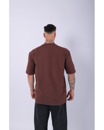UNISEX %100 PAMUK OVERSIZE DÜZ T-SHIRT KAHVE UNISEX %100 PAMUK OVERSIZE DÜZ T-SHIRT KAHVE