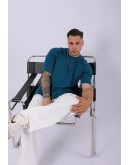 UNISEX %100 PAMUK OVERSIZE DÜZ T-SHIRT PETROL