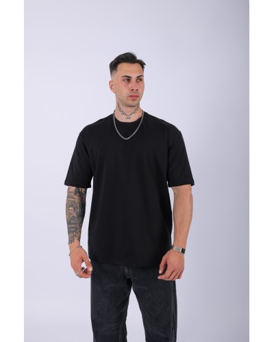 UNISEX %100 PAMUK OVERSIZE DÜZ T-SHIRT SİYAH UNISEX %100 PAMUK OVERSIZE DÜZ T-SHIRT SİYAH