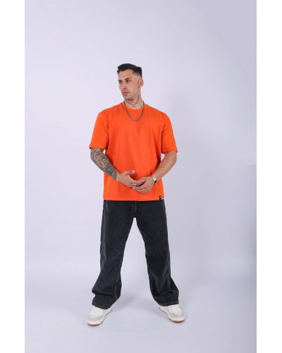 UNISEX %100 PAMUK OVERSIZE DÜZ T-SHIRT TURUNCU UNISEX %100 PAMUK OVERSIZE DÜZ T-SHIRT TURUNCU