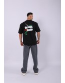 UNISEX DİRTY LİZART BASKILI OVERSIZE T-SHIRT SİYAH