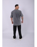 UNISEX NAKIŞLI BASKILI ÖZEL YIKAMALI OVERSIZE T-SHIRT