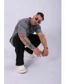 UNISEX NAKIŞLI BASKILI ÖZEL YIKAMALI OVERSIZE T-SHIRT