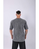 UNISEX NAKIŞLI ÖZEL YIKAMALI PARÇA DİKİŞLİ OVERSIZE T-SHIRT