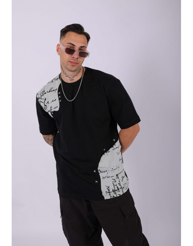 UNISEX PARÇALI OVERSIZE T-SHIRT