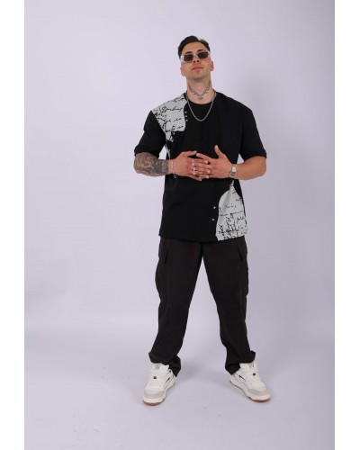 UNISEX PARÇALI OVERSIZE T-SHIRT UNISEX PARÇALI OVERSIZE T-SHIRT