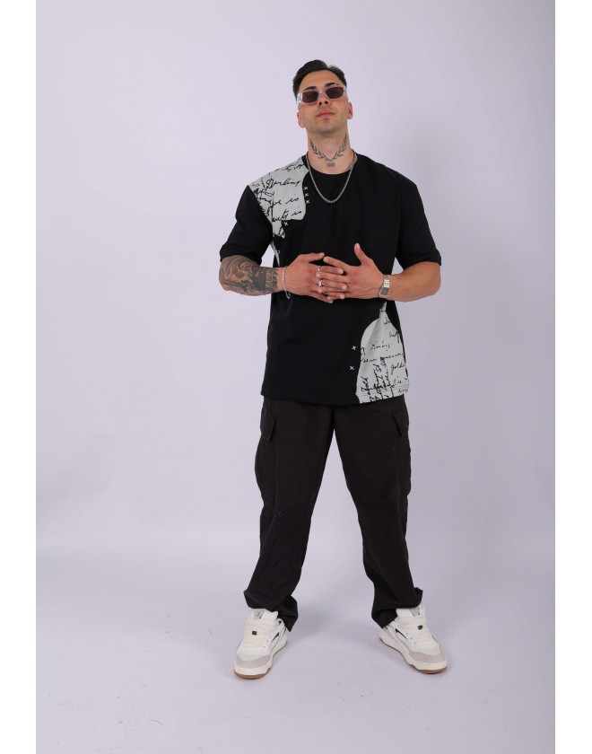 UNISEX PARÇALI OVERSIZE T-SHIRT