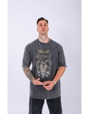 UNISEX SLİPKNOT BASKILI ÖZEL YIKAMALI OVERSIZE T-SHIRT
