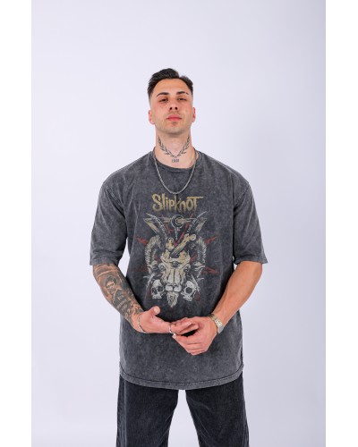 UNISEX SLİPKNOT BASKILI ÖZEL YIKAMALI OVERSIZE T-SHIRT UNISEX SLİPKNOT BASKILI ÖZEL YIKAMALI OVERSIZE T-SHIRT