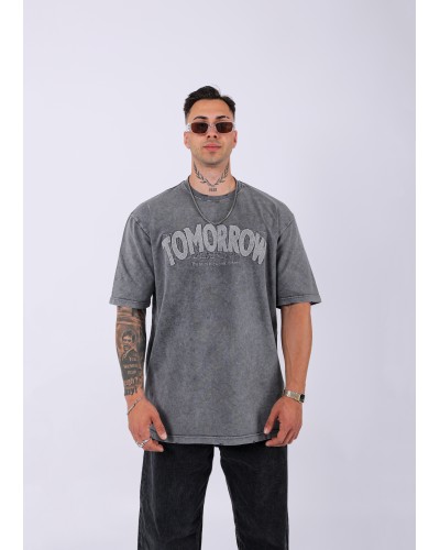 UNISEX TOMORROW ÖZEL YIKAMALI OVERSIZE T-SHIRT