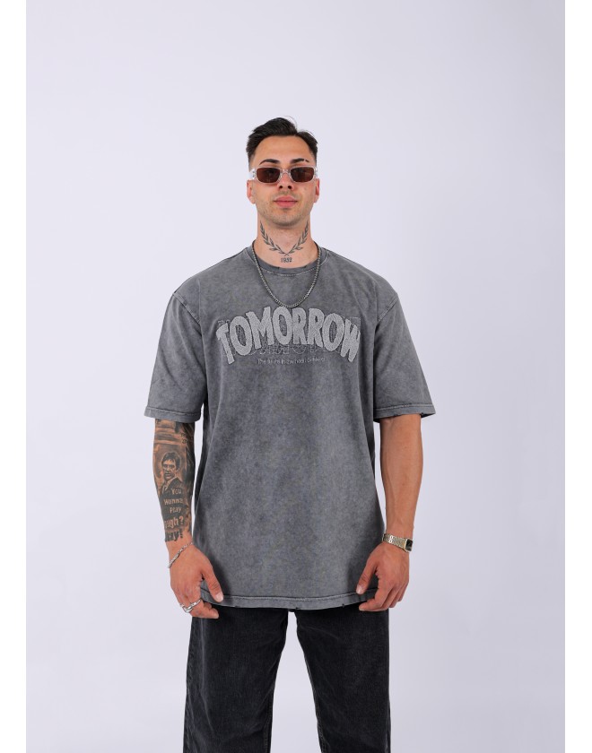 UNISEX TOMORROW ÖZEL YIKAMALI OVERSIZE T-SHIRT