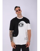 UNISEX ÖZEL TASARIM PARÇALI OVERSIZE T-SHIRT