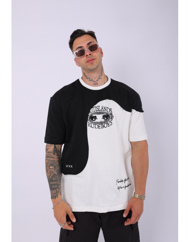 UNISEX ÖZEL TASARIM PARÇALI OVERSIZE T-SHIRT
