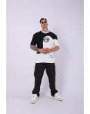 UNISEX ÖZEL TASARIM PARÇALI OVERSIZE T-SHIRT