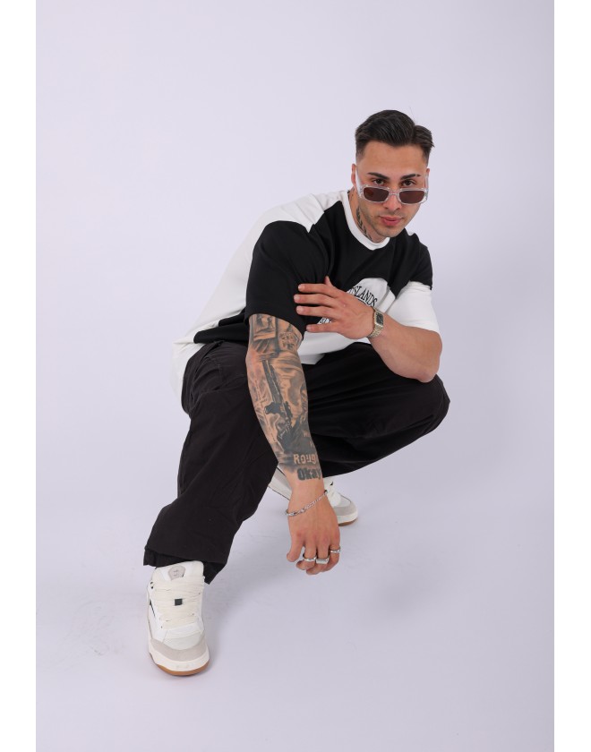 UNISEX ÖZEL TASARIM PARÇALI OVERSIZE T-SHIRT
