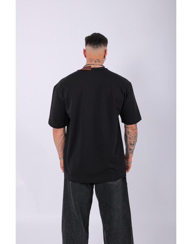 UNISEX ÖZEL TASARIM TERS YAKA OVERSIZE T-SHIRT