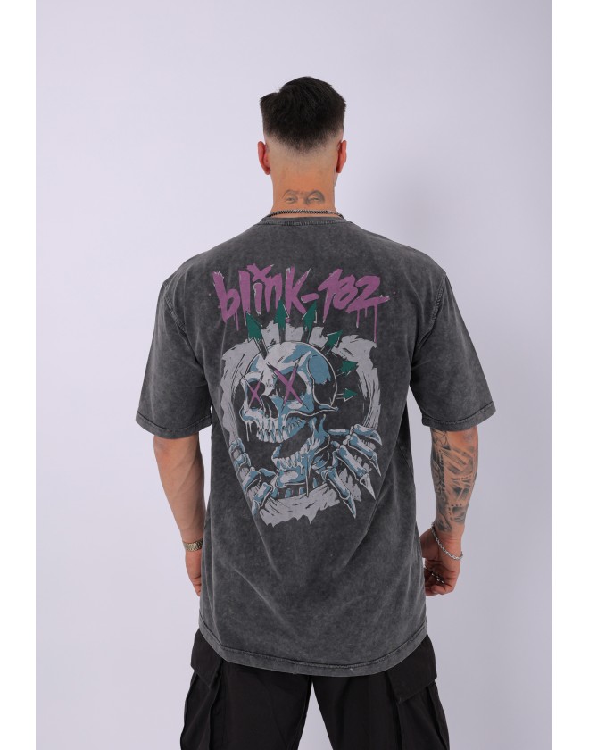 UNISEX ÖZEL YIKAMALI BLİNK 182 OVERSIZE T-SHIRT