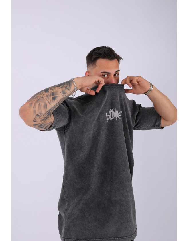 UNISEX ÖZEL YIKAMALI BLİNK 182 OVERSIZE T-SHIRT
